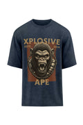 XAPE Barbed Oversized Tee - Acid Wash Black