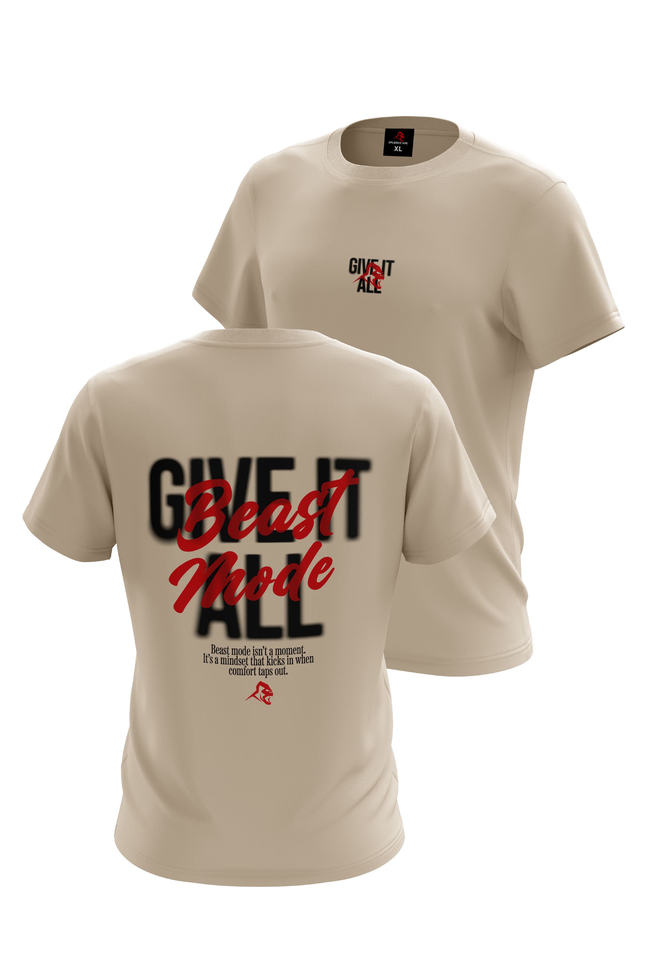 XAPE Beast Mode Tee - Sand