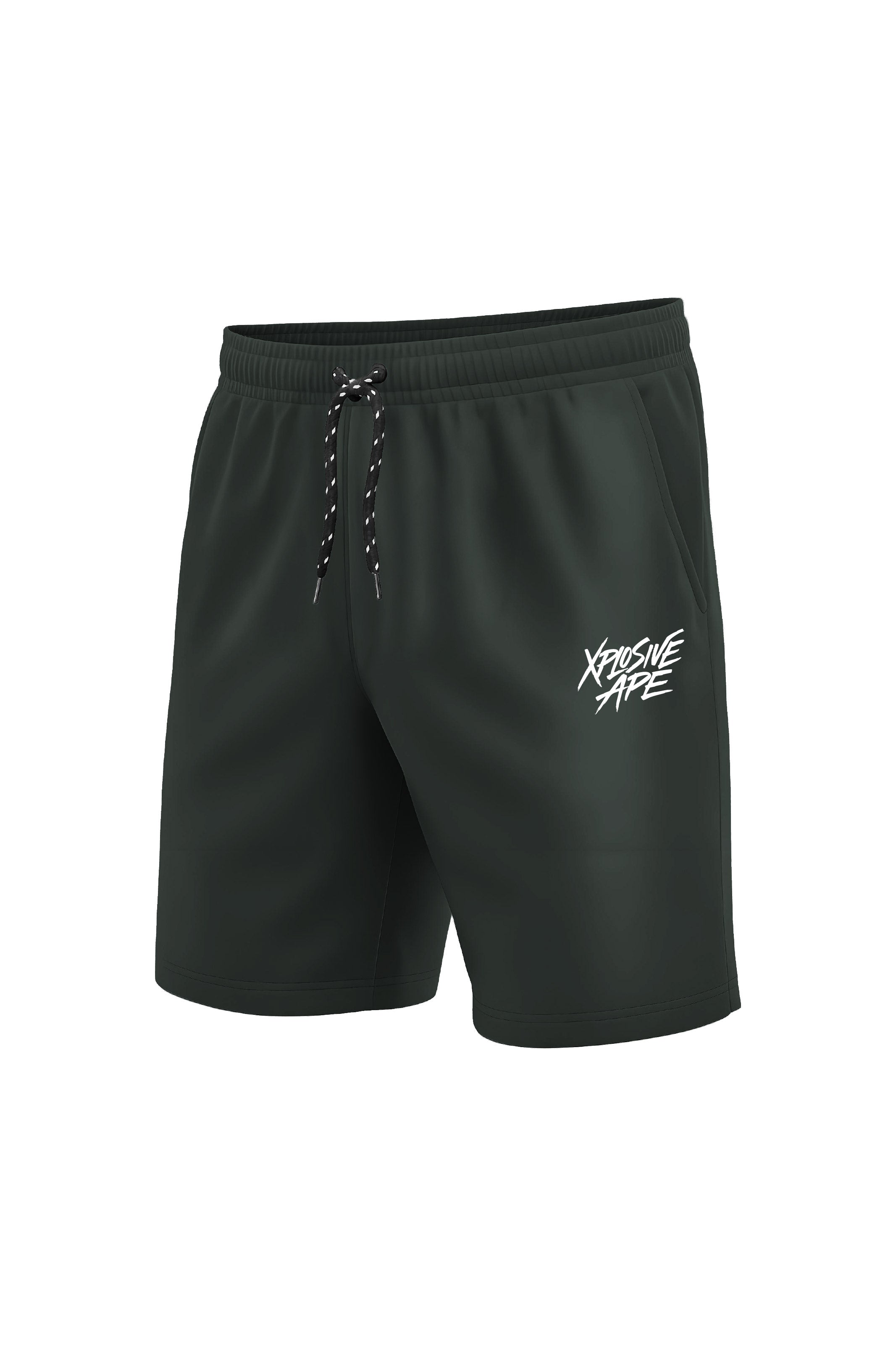 XAPE Classic Brush Script Shorts - Dark Green