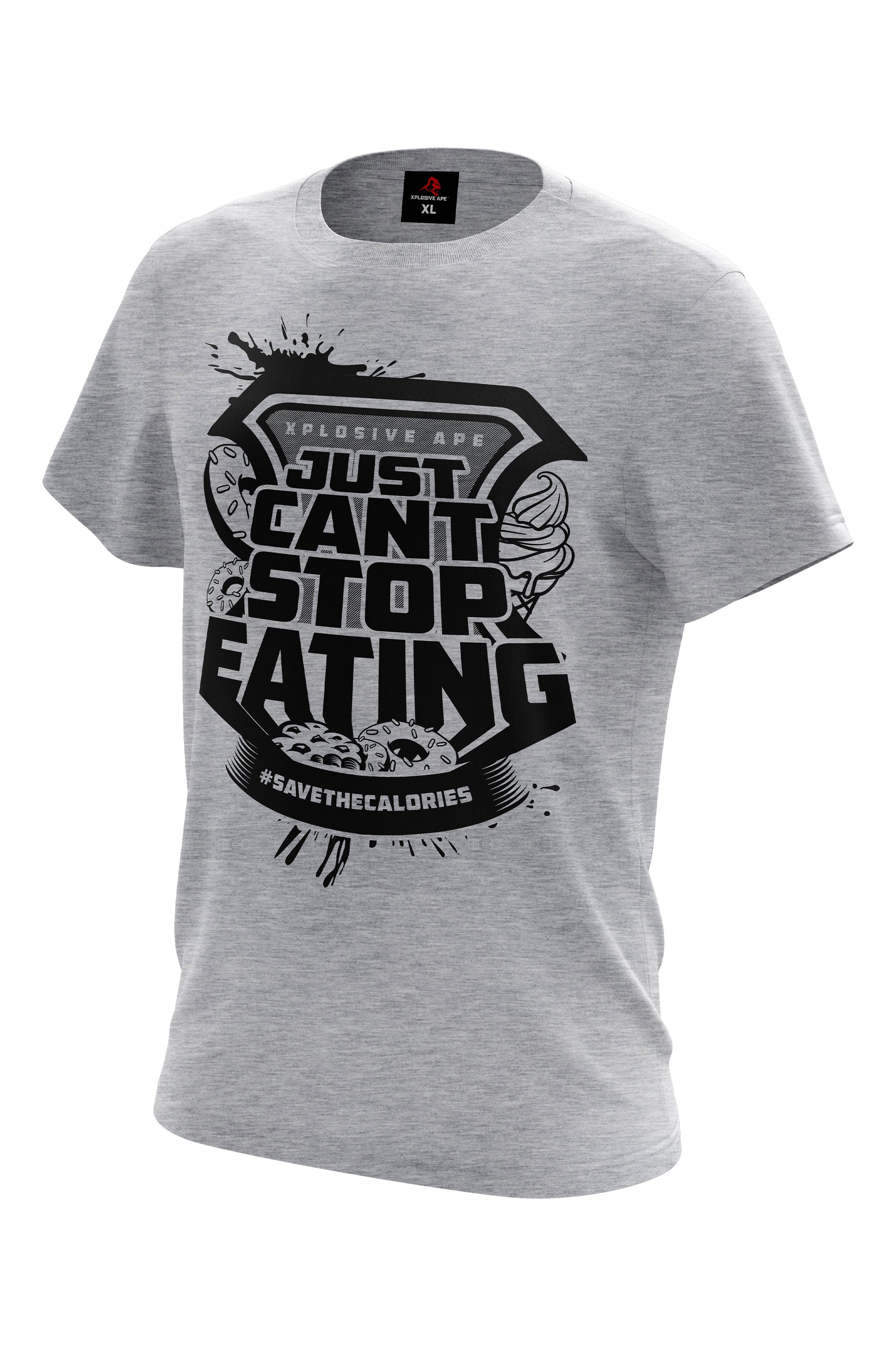 XAPE Just Can'T Stop Eating Tee - Sports Grey