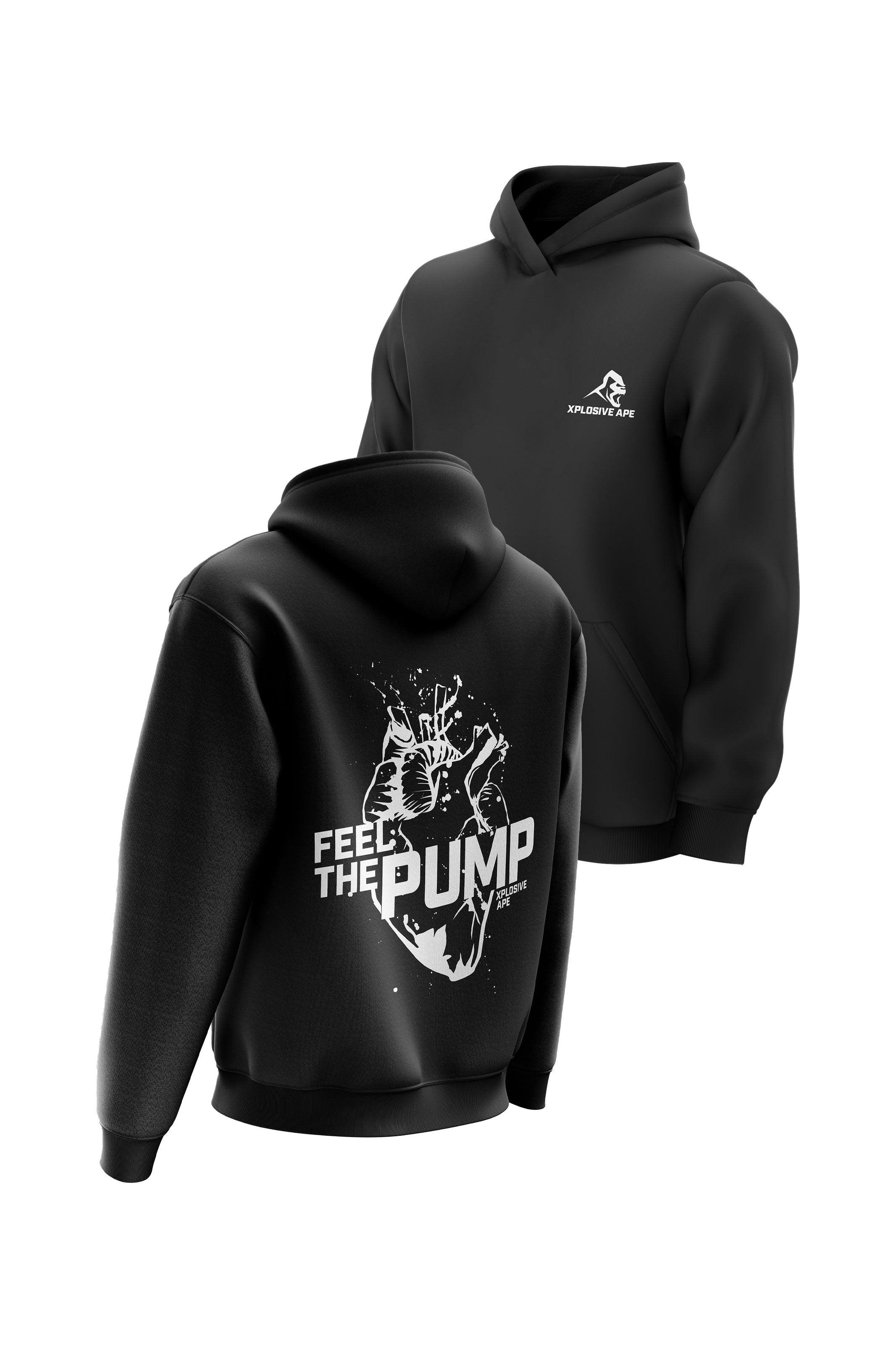 XAPE Feel The Pump Hoodie - Black