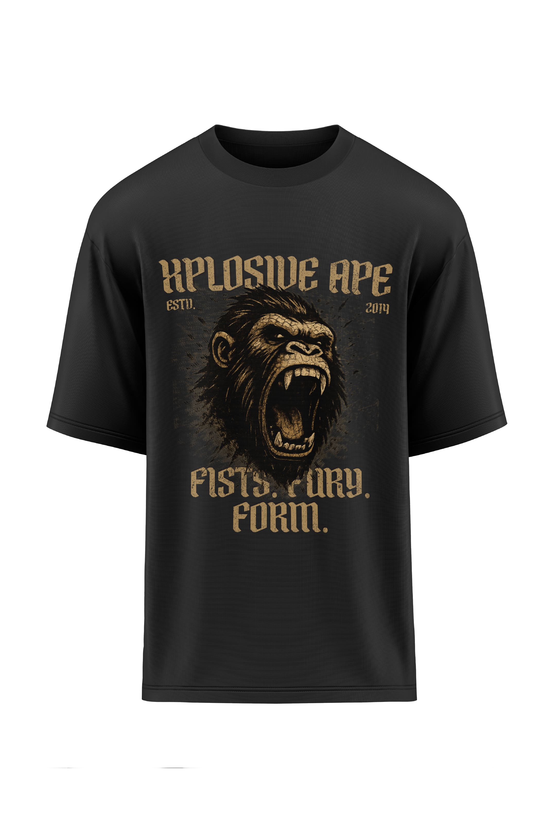 XAPE Fist Fury Oversized Tee - Black