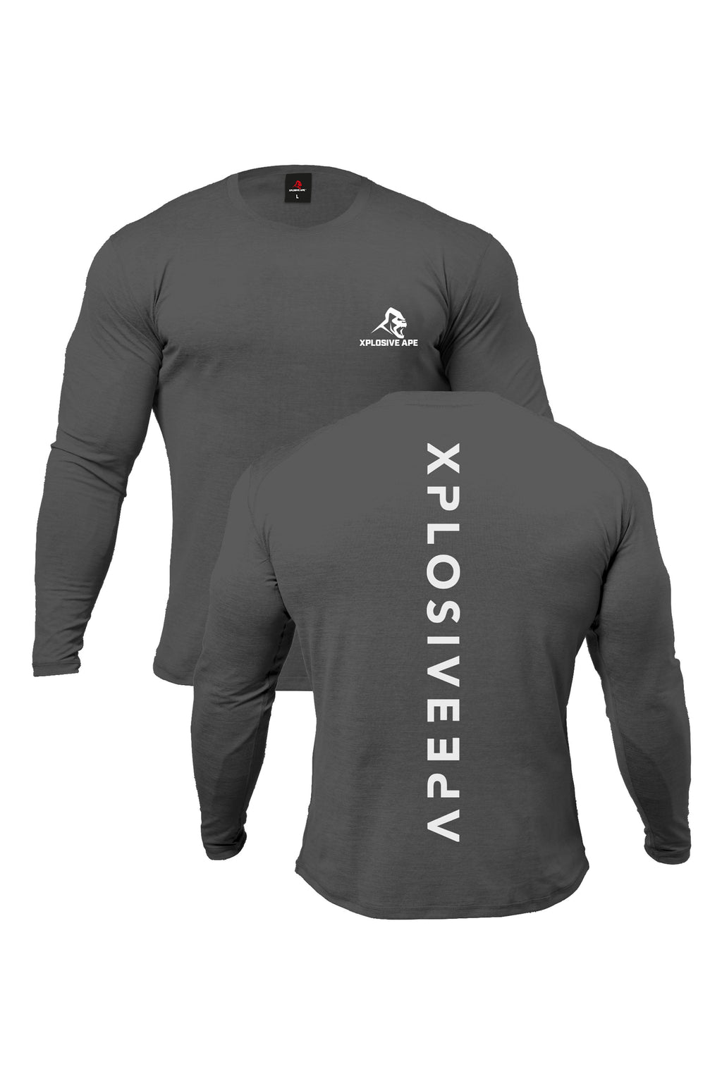 XAPE Futuristic Long Sleeve Tee - Charcoal