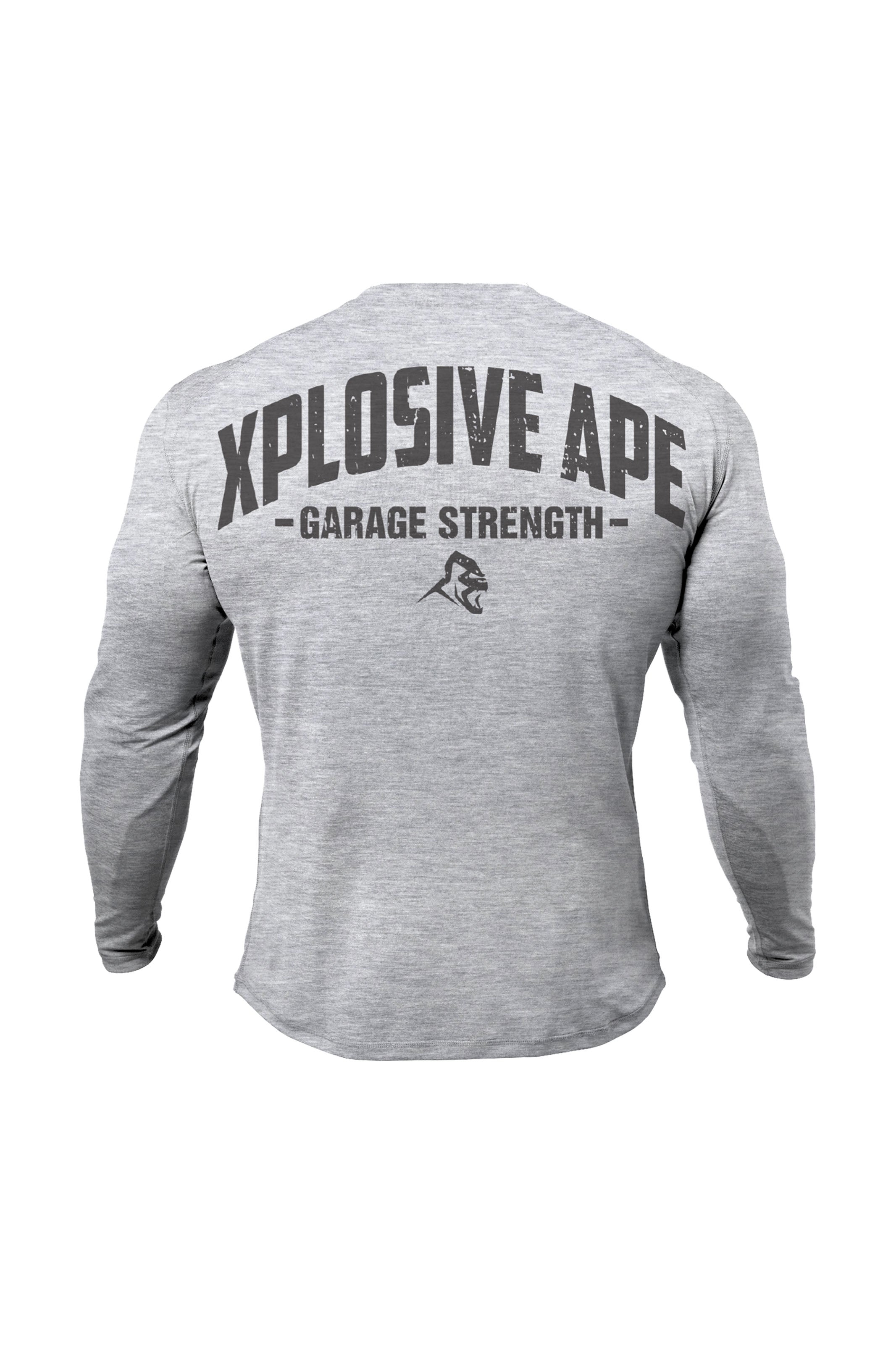 XAPE Garage Strength Long Sleeve Tee - Sports Grey