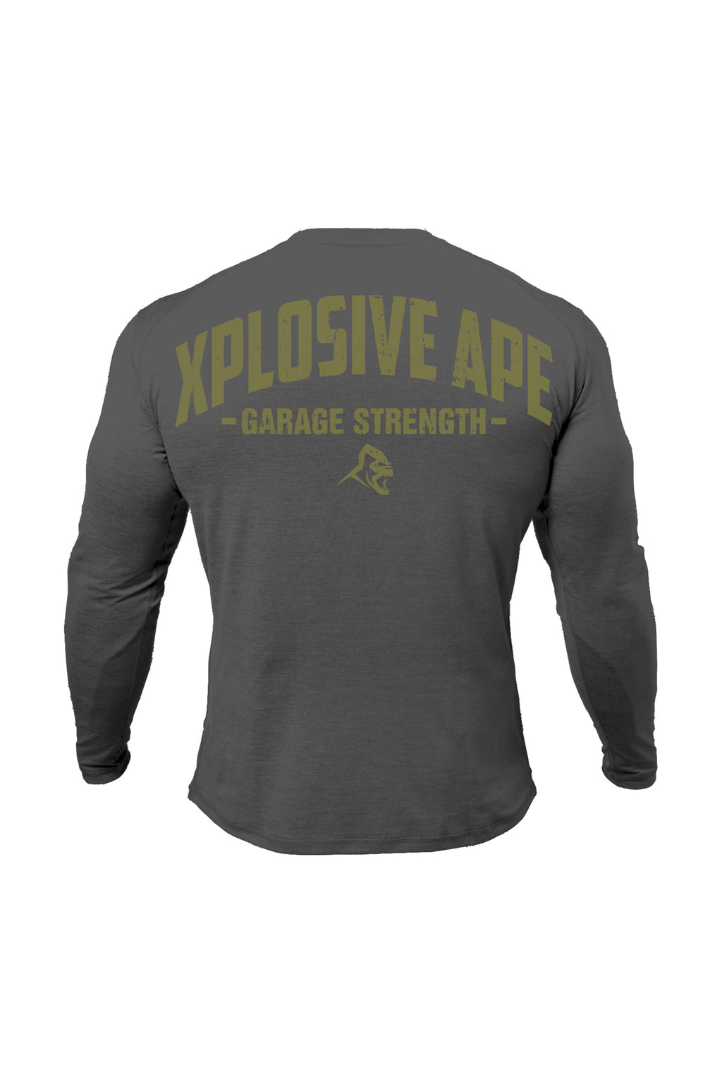 XAPE Garage Strength Long Sleeve Tee - Charcoal
