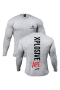 XAPE Graffiti Long Sleeve Tee - Sports Grey