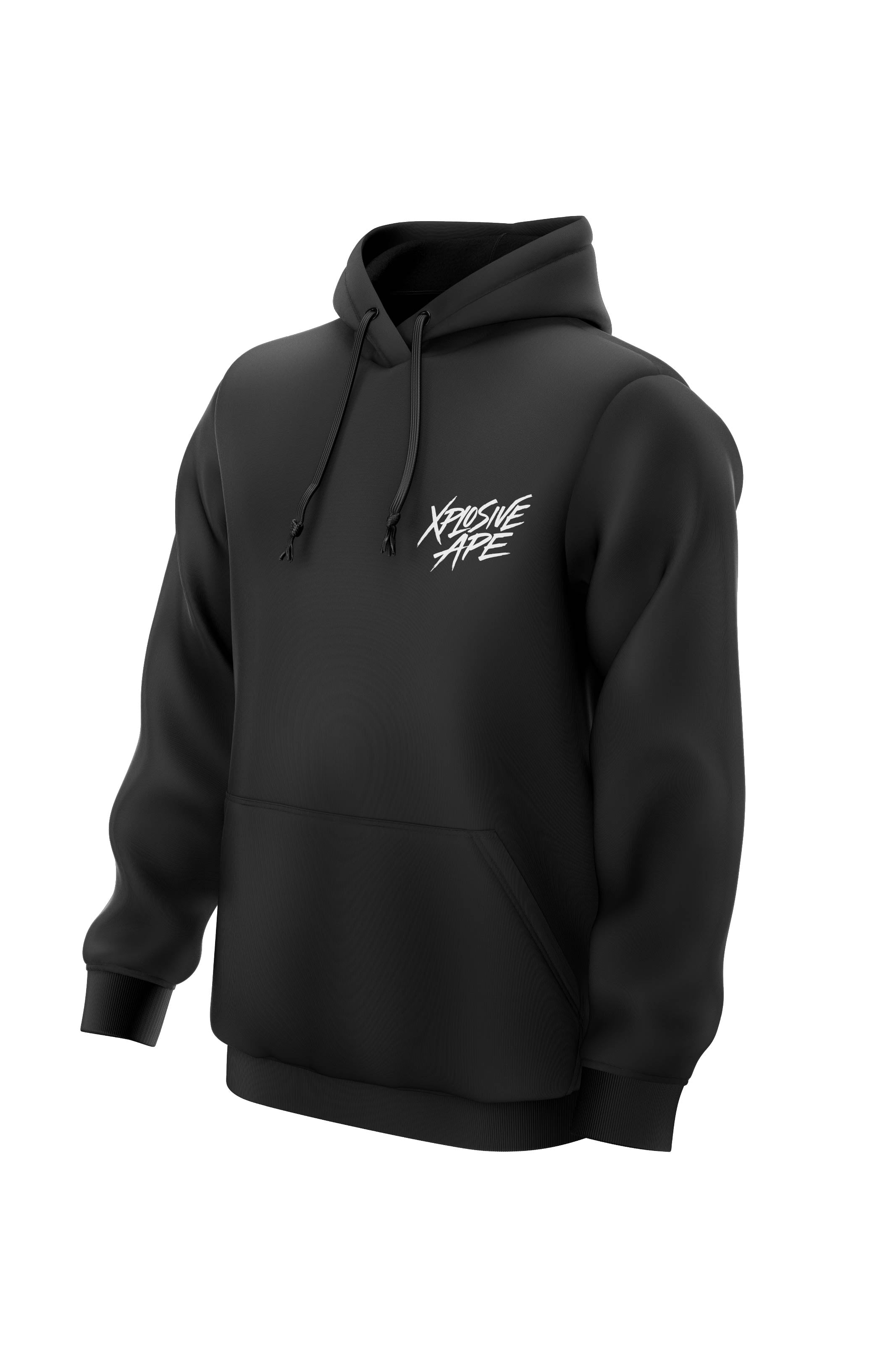 XAPE Classic Logo String Hoodie - Black