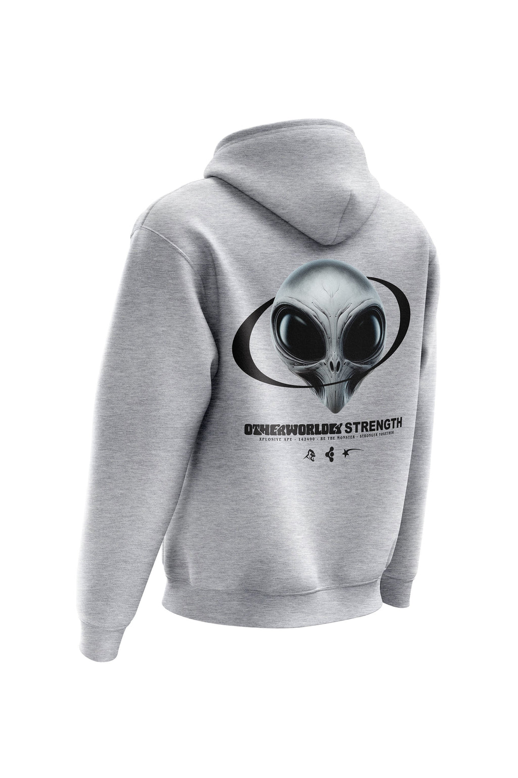 XAPE Otherworldly Strength Hoodie - Heather Grey