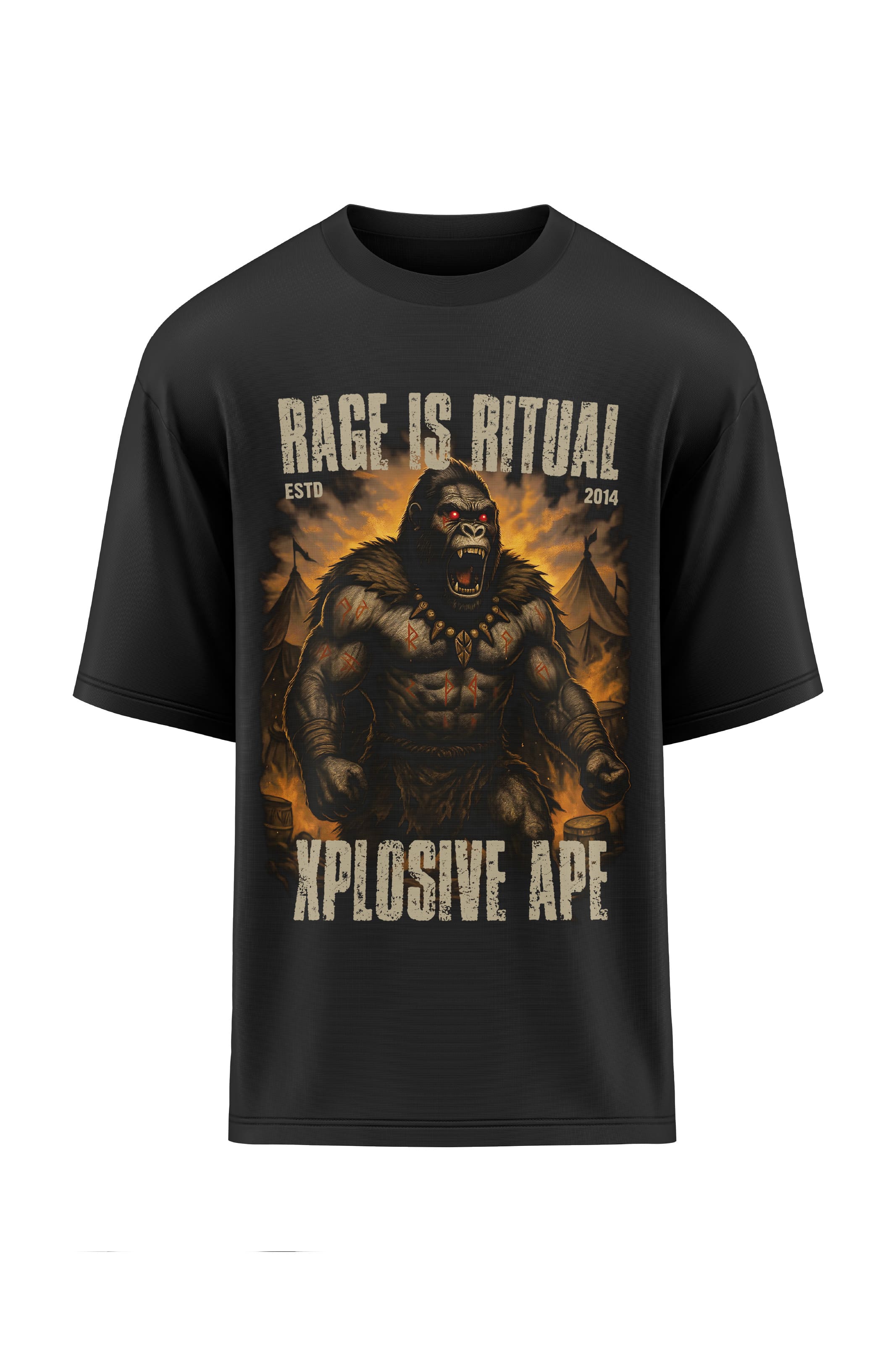 XAPE Rage Ritual  Oversized Tee - Black