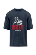 XAPE Rest Day Oversized Tee - Acid Wash Black