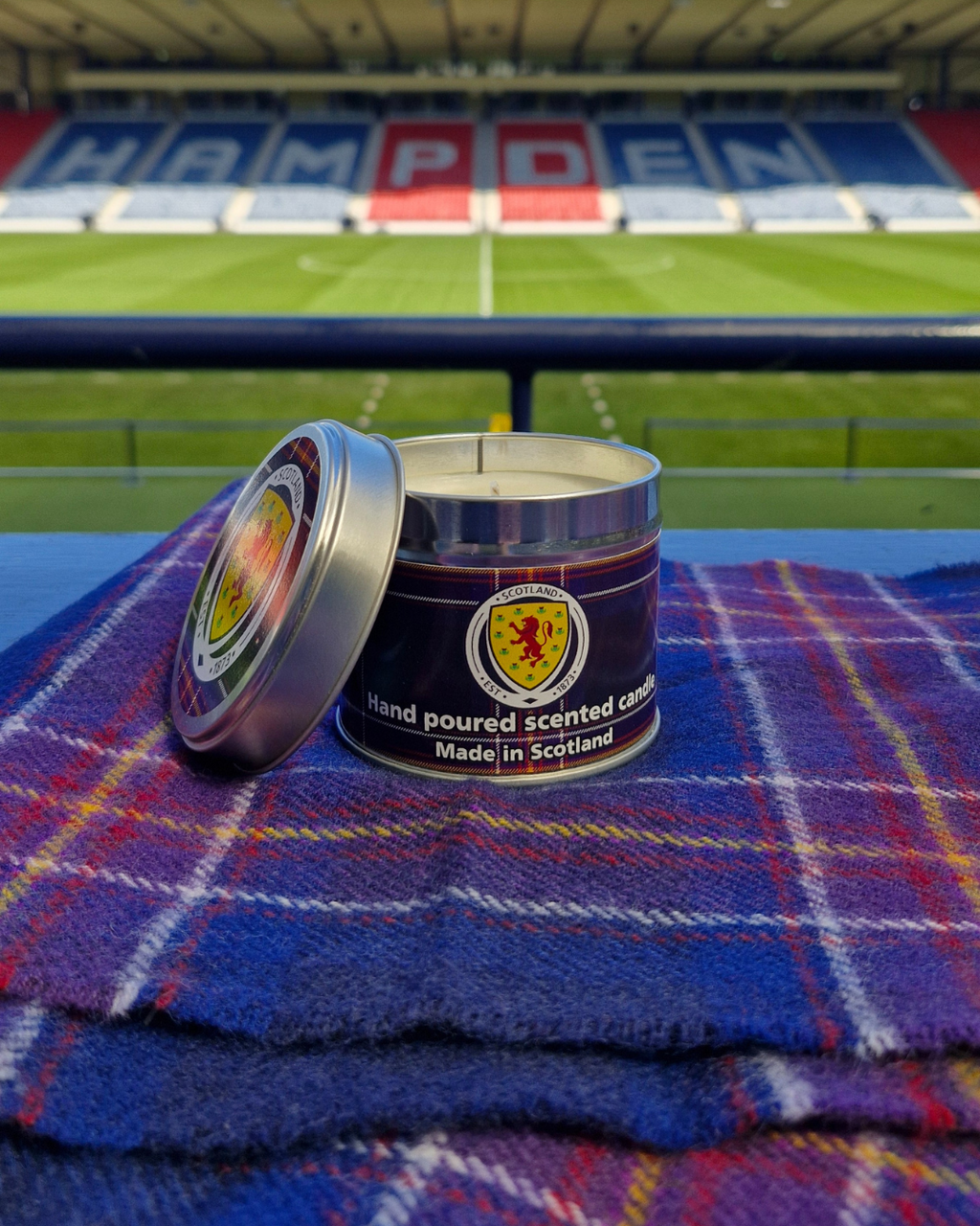 Official Scotland National Football Team Travel Tin Candle