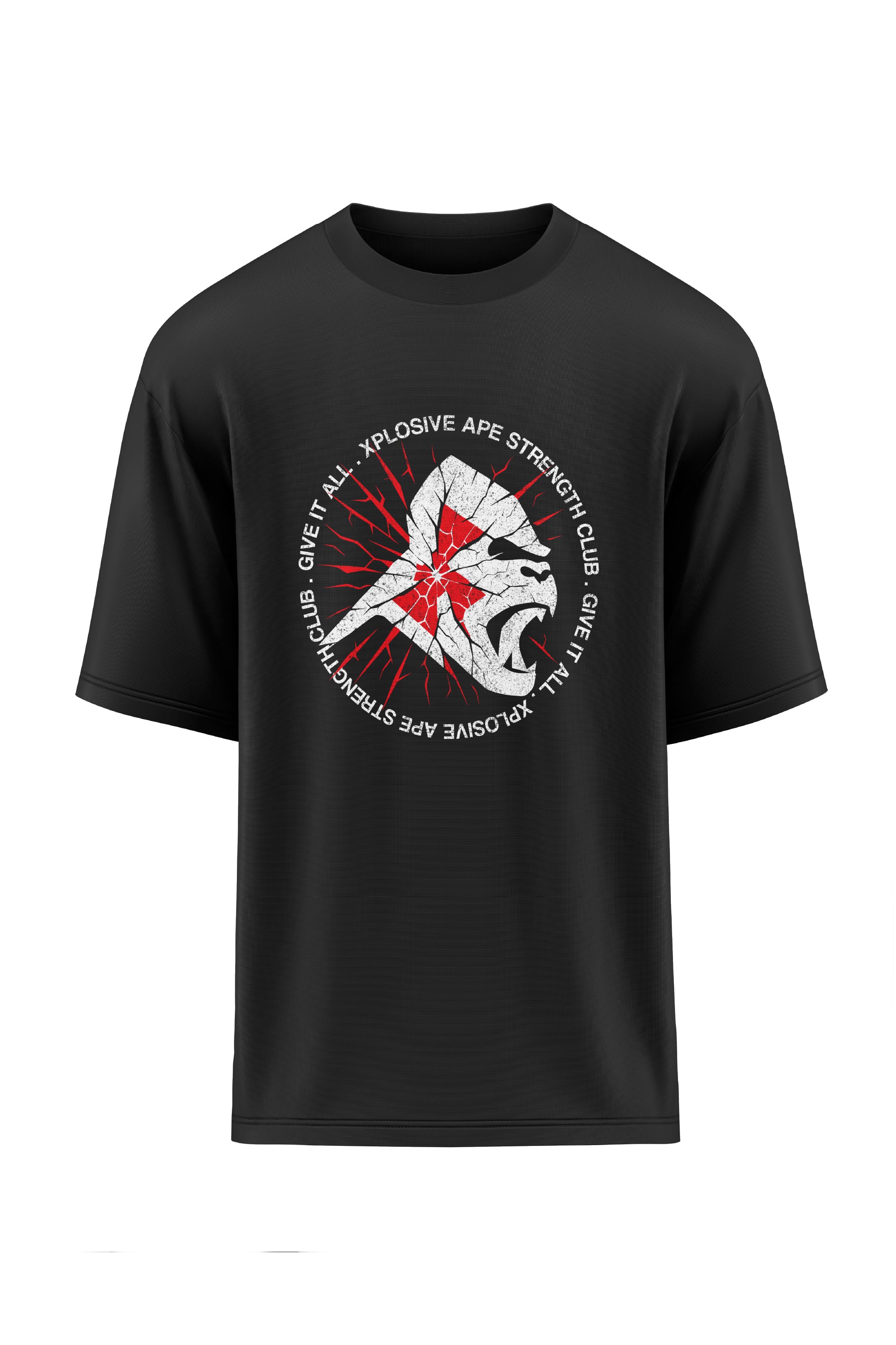 XAPE Shattered Oversized Tee - Black