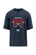 XAPE Squat Day Oversized Tee - Acid Wash Black