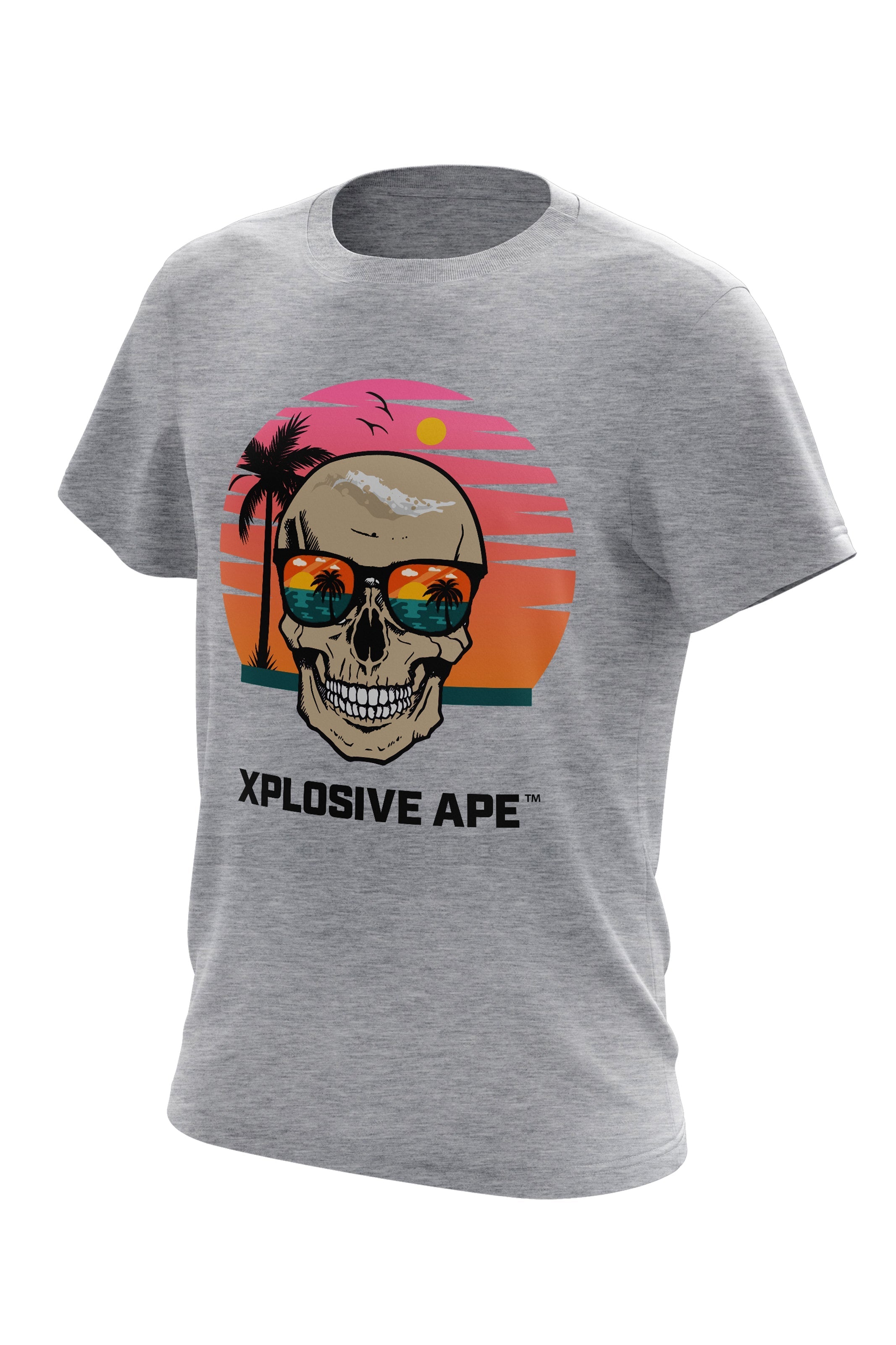 XAPE Beach Skull Tee - Sports Grey