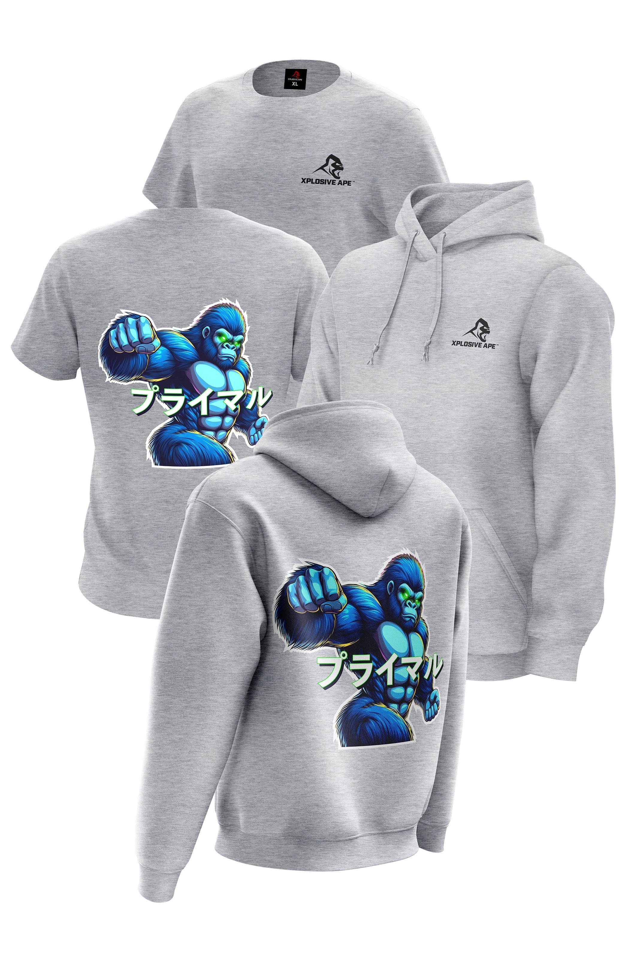 XAPE Inferno V1 Hoodie & Tee Combo - Sports Grey