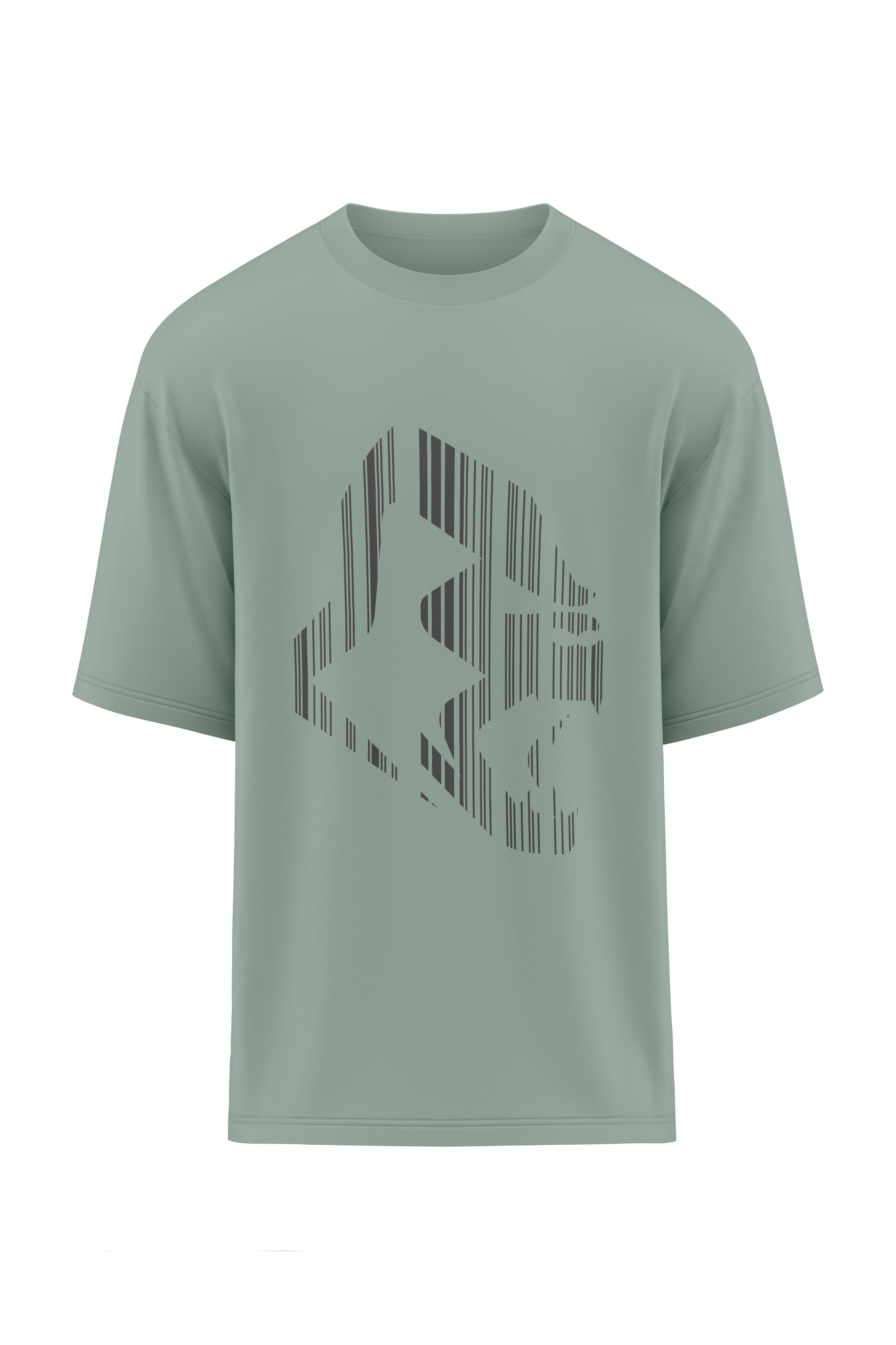 XAPE Apehead Barcoded Oversized Tee - Sage