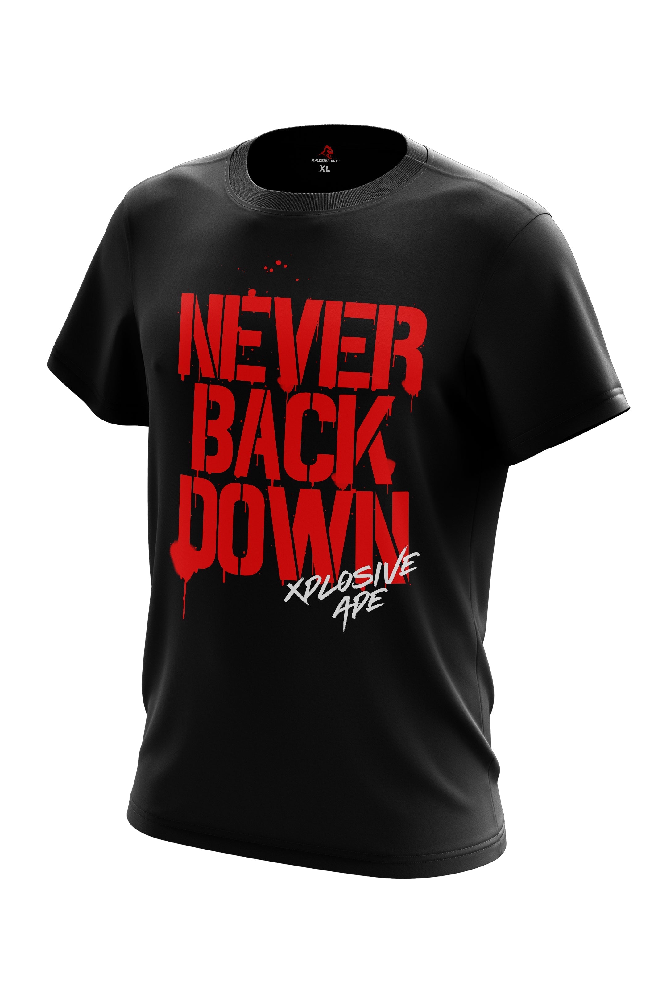 XAPE Never Back Down Signature Tee - Black