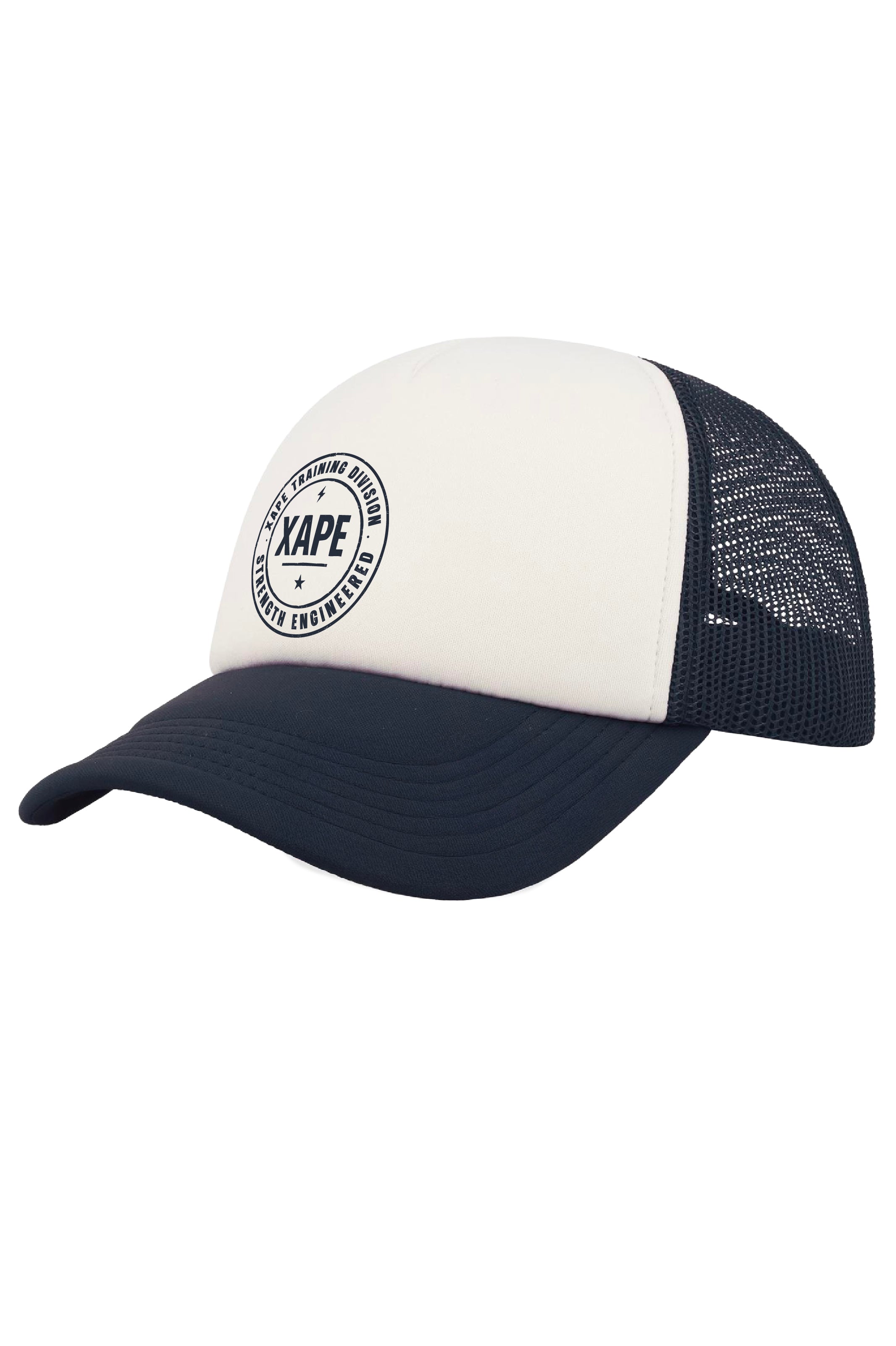 XAPE Classic Badge Logo Trucker Cap - Navy