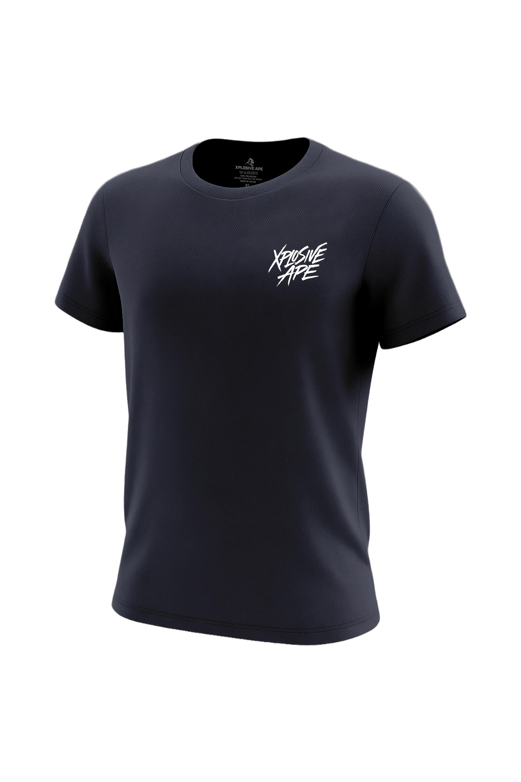 XAPE Classic Brush Script X Tech Tee - Navy
