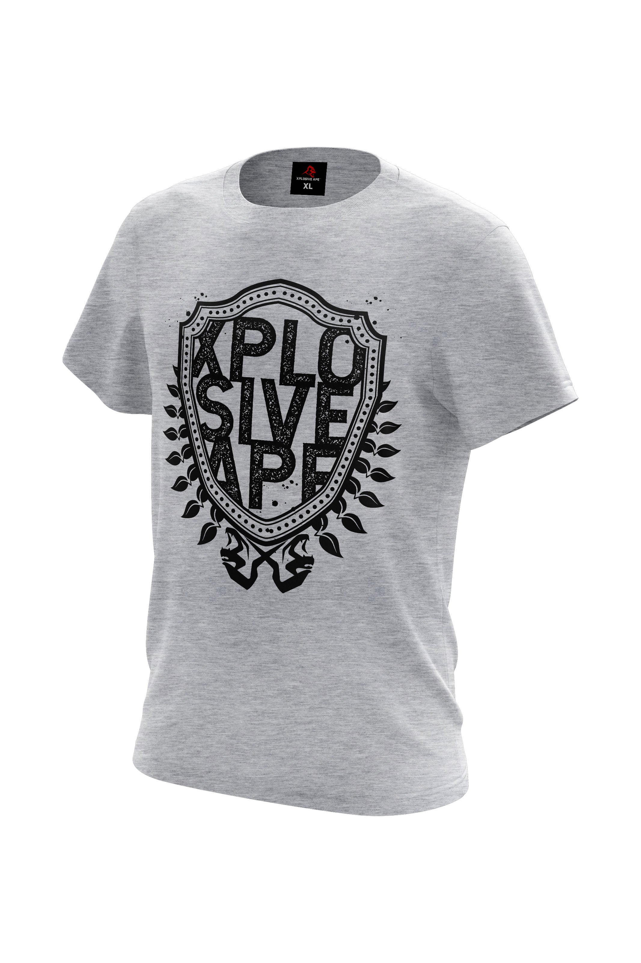 XAPE Crest Shield Tee - Sports Grey