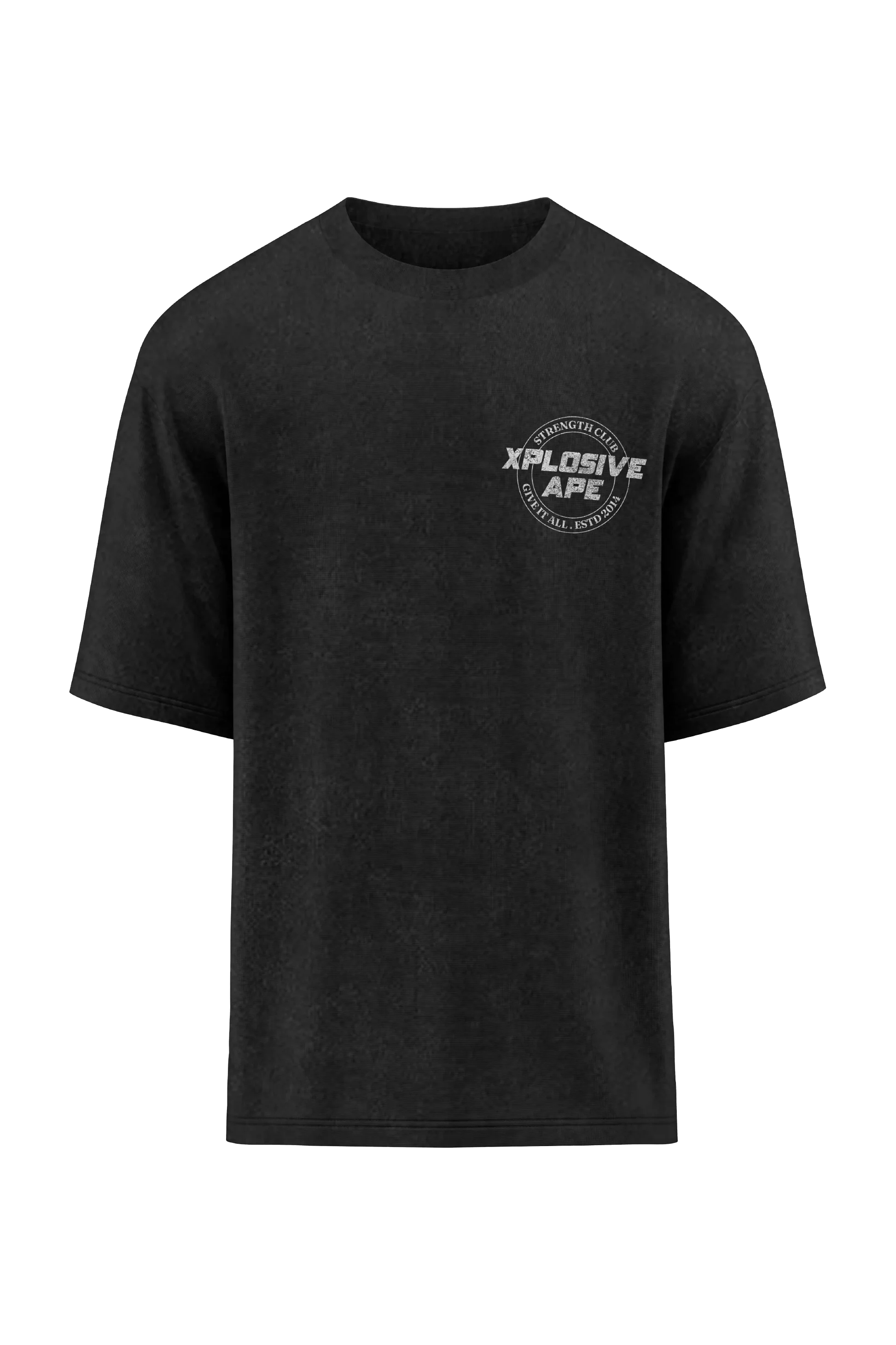 XAPE Heritage Club Oversized Tee - Acid Wash Black