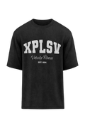 XAPE Varsity Fitness V2 Oversized Tee - Acid Wash Black