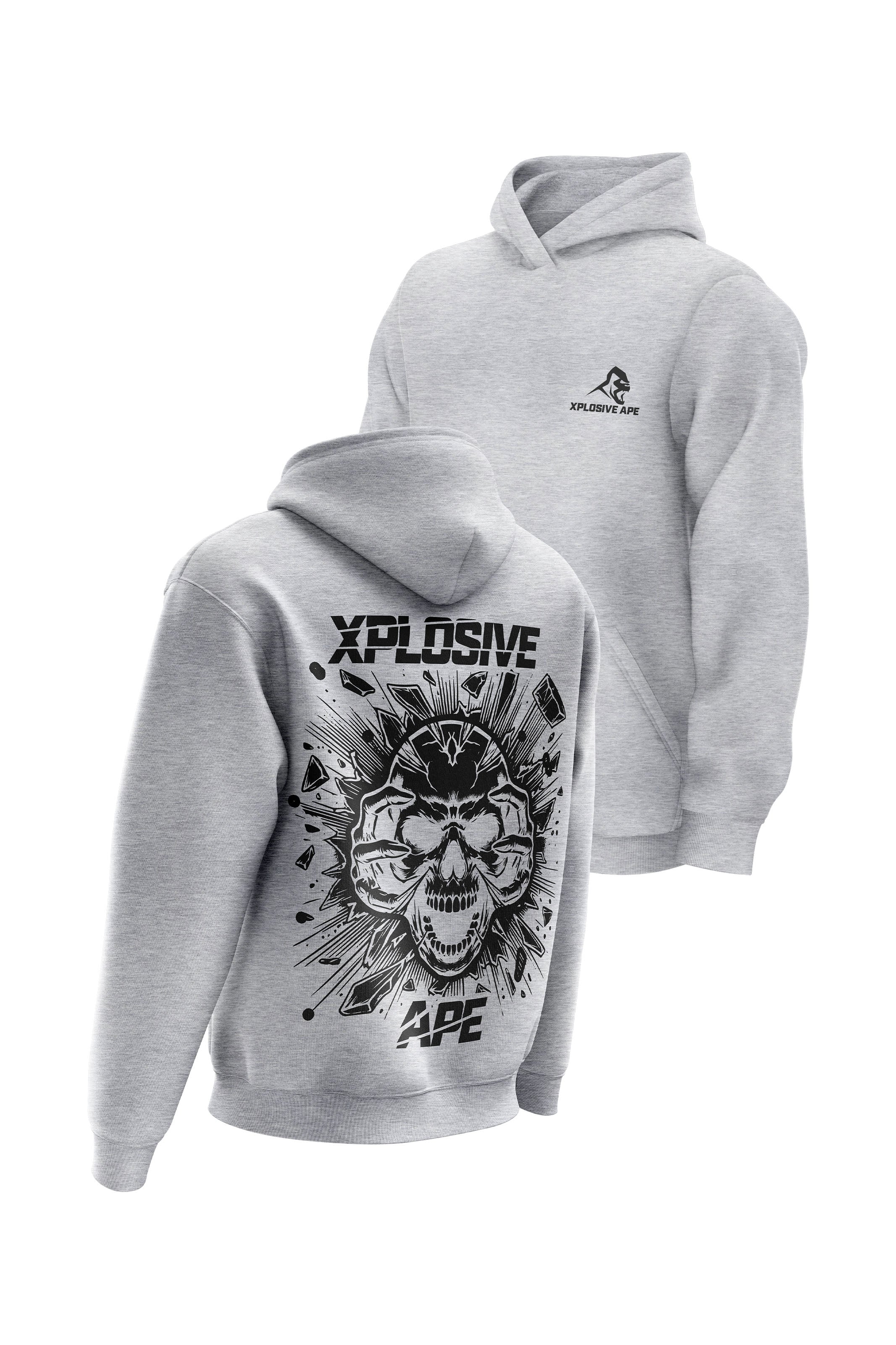 XAPE Shatter Hoodie - Heather Grey